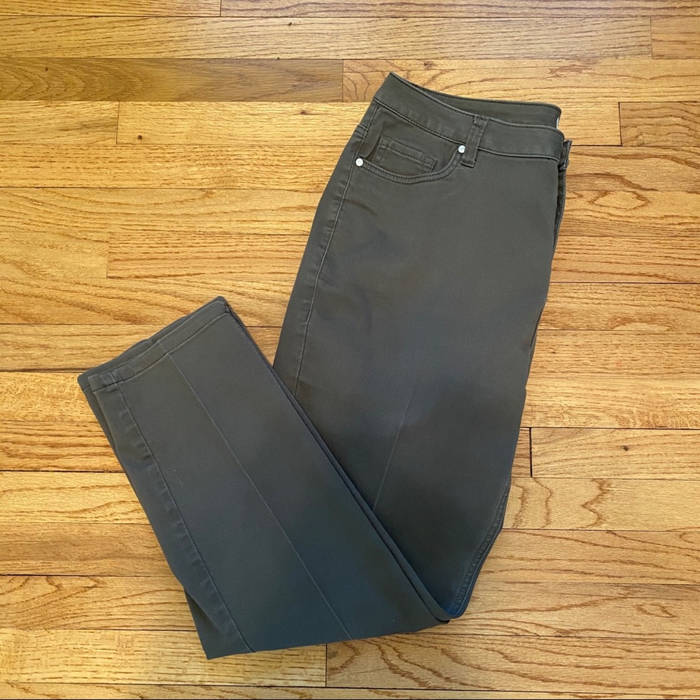 Catherines Sateen Stretch Pant Olive Green